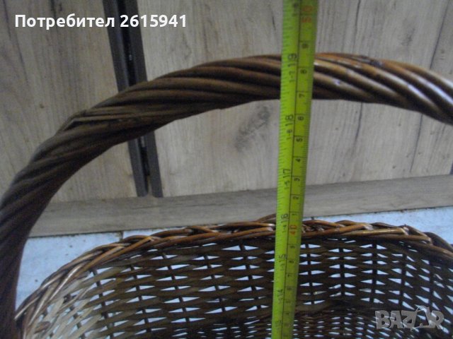 Стара Битова Кошница От Ракита-Голяма-Отлична-540х380х270мм-От Соца, снимка 11 - Саксии и кашпи - 39436658