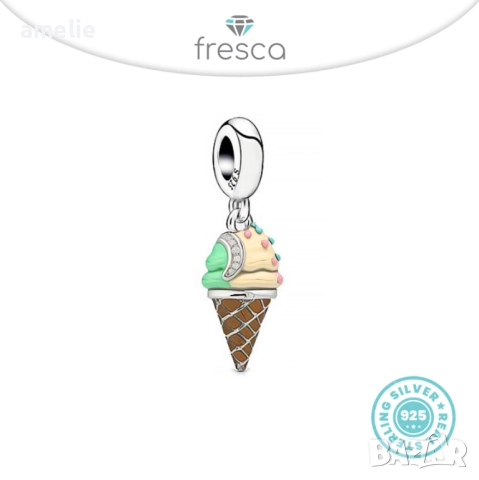 Колекция талисмани Fresca по модел тип Pandora Пандора с печат S925 Ice Creams, снимка 4 - Други - 52822677