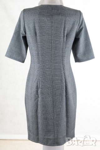 Сива карирана рокля марка Kabelle - L и XL, снимка 3 - Рокли - 39511465