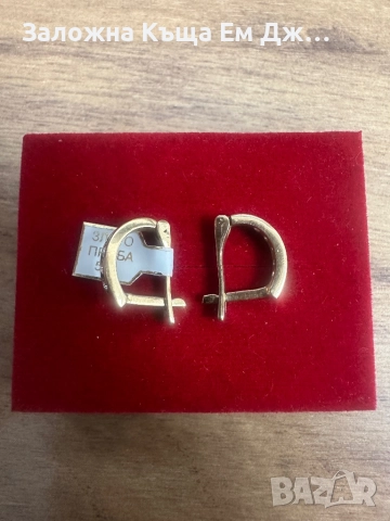 Златни дамски обеци с цирконий 2.10гр. 14к., снимка 2 - Обеци - 52167314