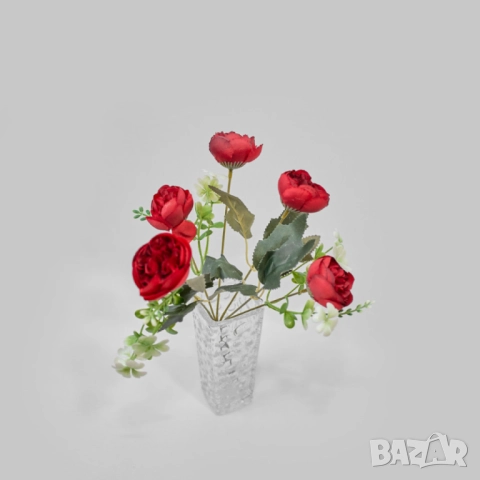 Изкуствени аранжировки с божури, снимка 3 - Други стоки за дома - 52137670