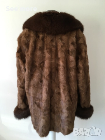 Палто норка и естествен косъм лисица L, снимка 5 - Палта, манта - 52586956