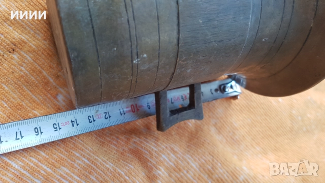 Бронзово хаванче с уши камбана , снимка 3 - Антикварни и старинни предмети - 52211292