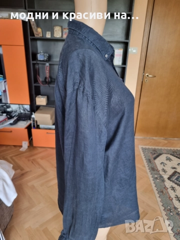 Мъжка ленена риза Junk de Luxe, размер L, снимка 4 - Ризи - 52652584