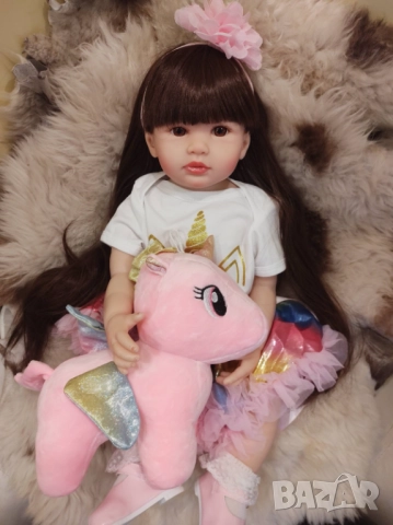 Кукла реборн Еднорог, реалистична , преродено бебе, силиконово бебе