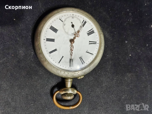 Швейцарски джобен часовник с посребрени капаци 1925г. - 10 РУБИНА, снимка 12 - Джобни - 49866321