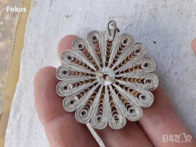 Възрожденски сребърен накит сачан живачна позлата, снимка 3 - Антикварни и старинни предмети - 53410246