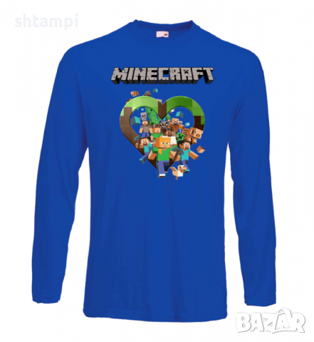 Мъжка тениска майнкрафт Minecraft 5,Minecraft,Игра,Забавление,подарък,Изненада,Рожден Ден., снимка 3 - Тениски - 36495159