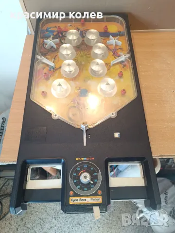 стара американска играчка"Vintage 1977 Marx Toys Cycle Race Pinball", снимка 6 - Антикварни и старинни предмети - 49088121