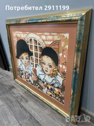 Гоблен с клоуни, снимка 3 - Гоблени - 50838707