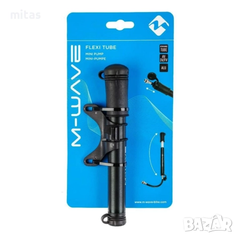 Мини помпа M-WAVE с маркуч, Универсална, Алуминиева, 190мм / 89г, снимка 8 - Аксесоари за велосипеди - 52878910