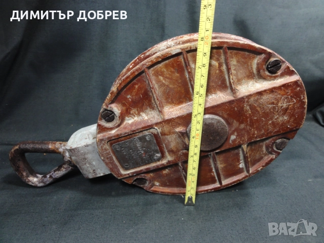 СТАРА РЕТРО КОРАБНА ТАКЕЛАЖНА МАКАРА РОЛКОВ БЛОК ЗА ВЪЖЕ ТЕКСТОЛИТ, снимка 8 - Антикварни и старинни предмети - 52249073