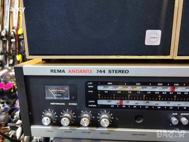 радио с усилвател и тонколони Rema Andante 744 Stereo/ресивър , снимка 8 - Антикварни и старинни предмети - 42977626