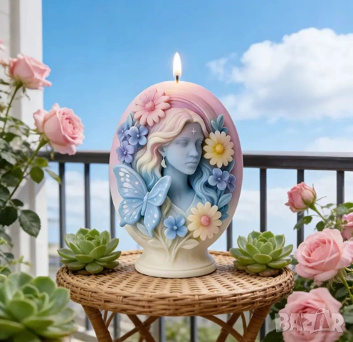 Молд яйце с жена и пеперуда