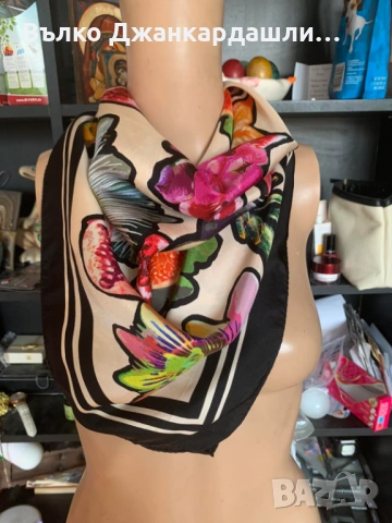 Копринен шал Marc Cain, снимка 6 - Шалове - 53094135