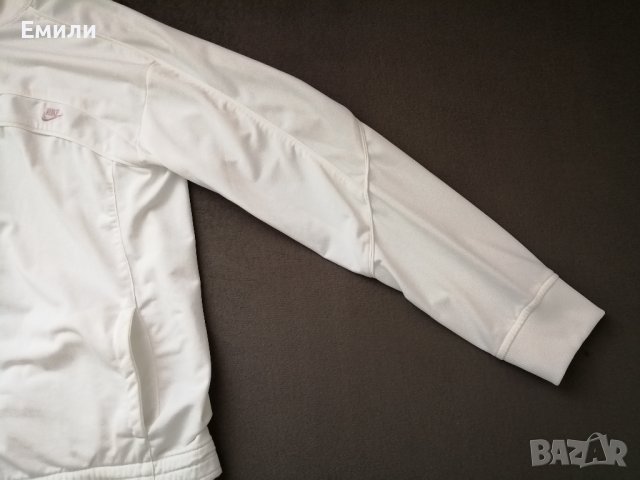 Nike оригинален дамски суичър с цип в бял цвят р-р XL, снимка 3 - Спортни екипи - 43091675