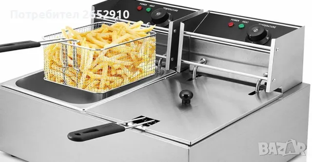 Професионален електрически фритюрник 2х8литра с кранове 2 Модела Цена 479лв/244,91€, снимка 12 - Обзавеждане на кухня - 48595356