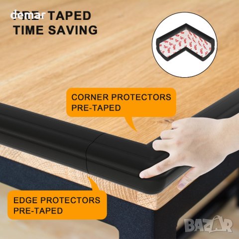 Предпазители за ръбове и ъгли за бебета, черно, 230x3x1.1CM, снимка 2 - Други - 43114034