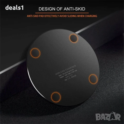 15W Безжично Зарядно Бързозареждаща подложка за iPhone Samsung Google, снимка 9 - Безжични зарядни - 50535002