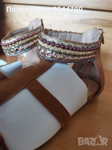 Нови естествена кожа велур сандали различни номера, снимка 4 - Сандали - 37035369