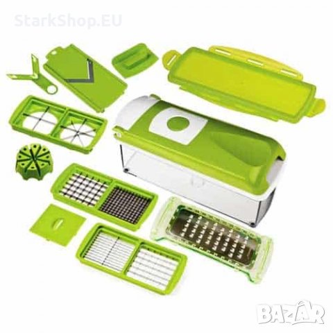 ТОП Nicer Dicer Plus Кухненско ренде 12 части и белачка кутия, снимка 7 - Други - 27104046