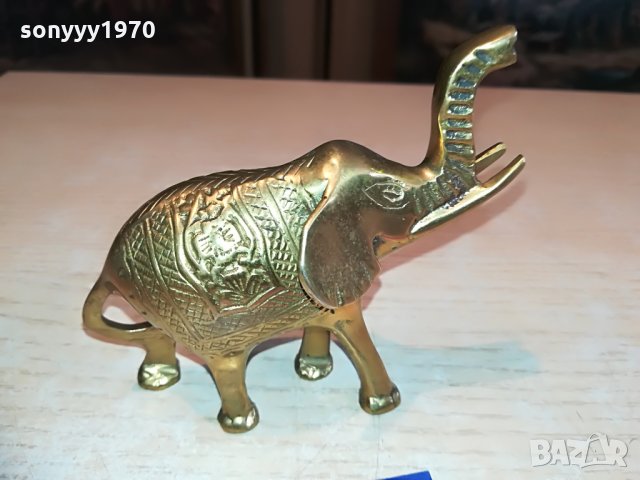 СЛОН-МЕД/МЕСИНГ-ВНОС ХОЛАНДИЯ-10Х9Х5СМ, снимка 2 - Колекции - 28713193