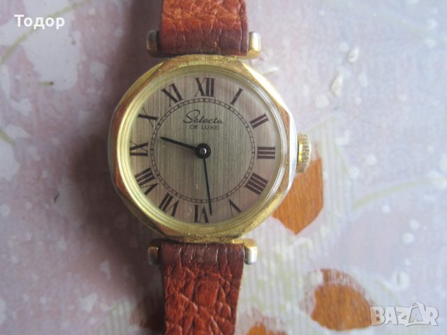 невероятен позлатен часовник Селекта де Луксе , снимка 7 - Дамски - 35216310