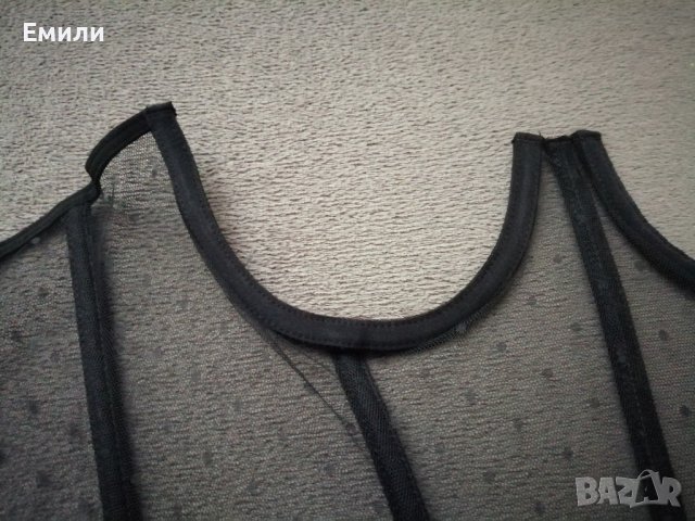 Черен прозрачен колан корсет под бюста р-р S, снимка 9 - Корсети, бюстиета, топове - 43466964