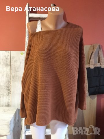 🧡Обемен пуловвр🥾с/м/л/хл👜, снимка 1 - Блузи с дълъг ръкав и пуловери - 43058786