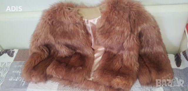 Еко кожух Италия  късо дамско палто с косми , снимка 9 - Якета - 38167279