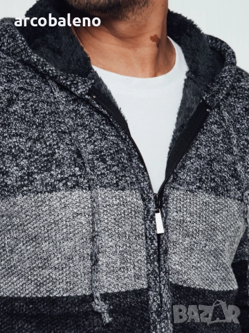 Мъжки изолиран пуловер с качулка, 2цвята , снимка 8 - Пуловери - 52476983