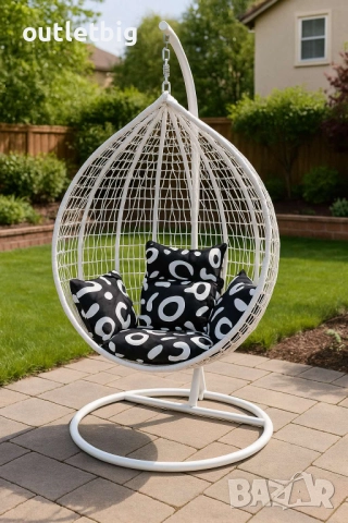 Люлка градинска висяща люлка тип гнездо,яйце–Промоция, снимка 6 - Градински мебели, декорация  - 52235018