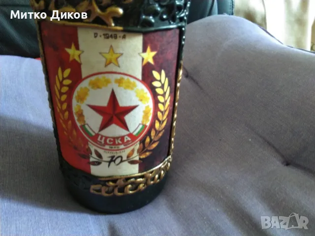 ЦСКА бутилка 700млл ръчна изработка, снимка 5 - Футбол - 47308219