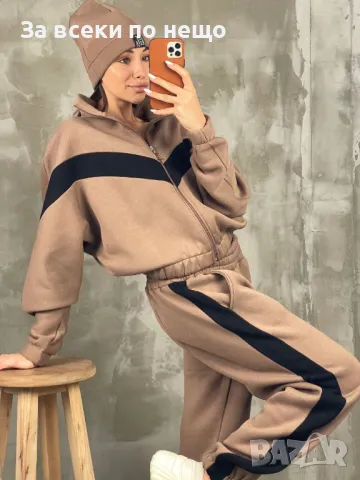 Дамски ватиран спортен комплект със шапка - 6 налични цвята Код LFS135, снимка 7 - Спортни екипи - 47685613