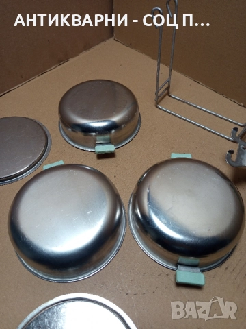 Комплект Соц Стара Съдинка За Храна Неръждаеми Купички Школички. , снимка 9 - Антикварни и старинни предмети - 51912836