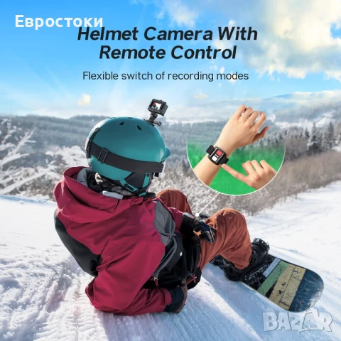 Surfola SF230 Подводна екшън камера 4K 30fps, до 40 метра дълбочина, 20MP, WiFi EIS камера , снимка 8 - Камери - 50812918