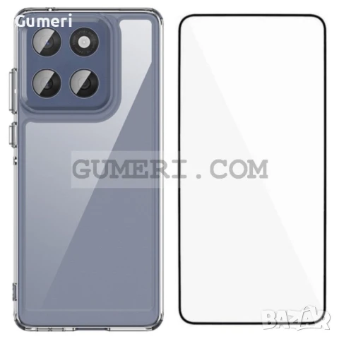  Motorola Edge 60 Fusion 5G Прозрачен Кейс Със Закалено Стъкло