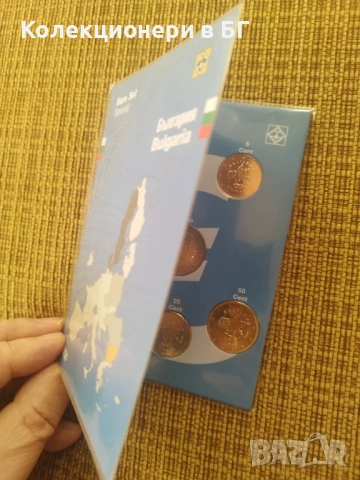 СЕТ ОТ ОСЕМ ЕВРОМОНЕТИ ОТ БЪЛГАРИЯ В СПЕЦИАЛНА ОПАКОВКА "LEUCHTTURM", снимка 2 - Нумизматика и бонистика - 53077171