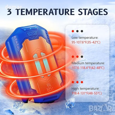 Комплект 2 USB акумулаторни нагреватели за ръце 6000mAh 12 часа дълготраен, снимка 5 - Други стоки за дома - 43961735