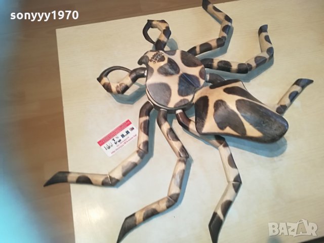 дървен паяк/рак/звяр с 6 крака 70см 1304211207, снимка 3 - Антикварни и старинни предмети - 32529522