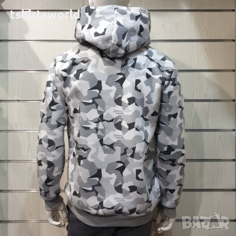 Нов мъжки камуфлажен суичър с цип и качулка, снимка 3 - Суичъри - 35565161