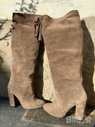 Дамски ботуши DARIS,естествен велур, снимка 5 - Дамски ботуши - 52178748