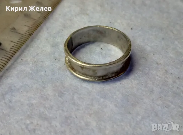 СТАР РЯДЪК МЕКСИКАНСКИ ПОСРЕБРЕН ПРЪСТЕН от АЛПАКА с МАРКИРОВКИ и НУЖДА от РЕСТАВРАЦИЯ 44472, снимка 10 - Антикварни и старинни предмети - 49757754