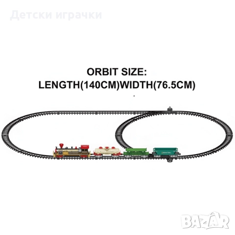 Влак с вагони и релси 140х76см  20ч със светлинни и звукови ефекти, снимка 3 - Влакчета, самолети, хеликоптери - 52667923