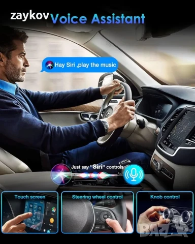 Безжичен CarPlay адаптер, конвертира кабелен CarPlay в безжичен, Plug and Play, снимка 4 - Друга електроника - 51229493