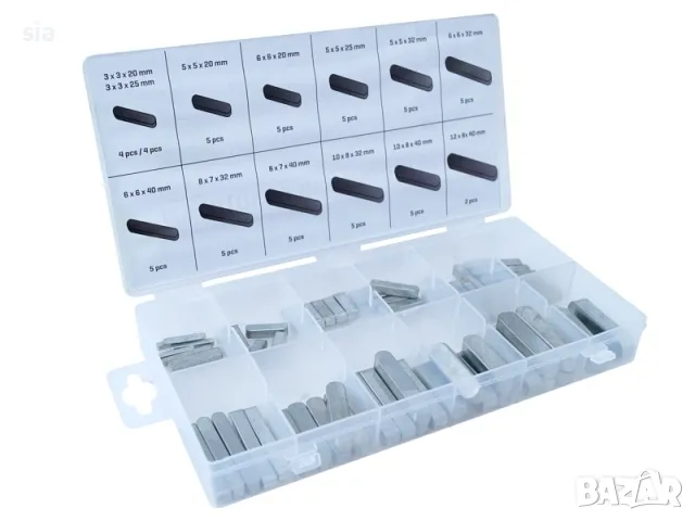 Шпонки комплект, клинове за ремъчни шайби, 60 бр. 