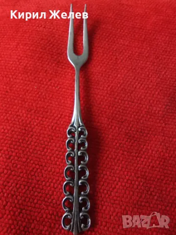 СТАРА НЕМСКА АЖУРНА КОЛЕКЦИОНЕРСКА ДЕСЕРТНА СРЕБЪРНА ВИЛИЧКА СРЕБРО 800 ПРОБА 43000, снимка 14 - Колекции - 44375568