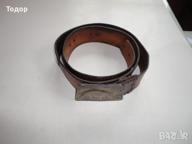 Кожен колан Bergamo Brass Works, снимка 3 - Колани - 52826464