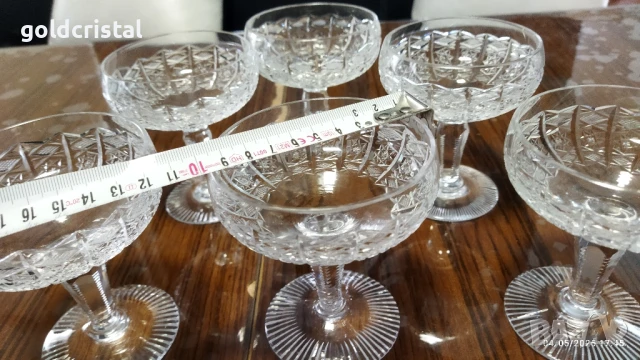 кристални чаши Бохемия , снимка 3 - Антикварни и старинни предмети - 23833012
