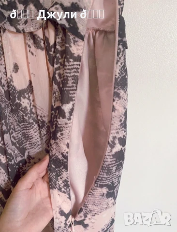 Копринена рокля в змийски принт, снимка 5 - Рокли - 51351721